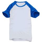 Camiseta Blanca poliester Raglan Con funda de color para hombres
