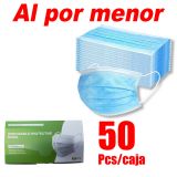 50pcs 3 Capas Cubrebocas Desechable Anti Polvo