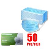 50pcs 3 Capas Cubrebocas Desechable Anti Polvo