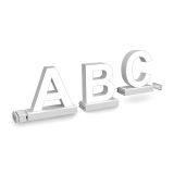 White Assembled Channel Letter Track Installation (Magnetic Counter) Arial 75MM High