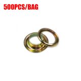 Ojillo dorado de acero #4 (10.5 mm) para mini ojilladora manual,500pcs/parcel