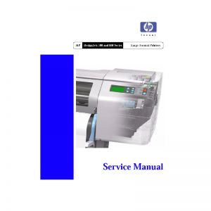 Manual de Servicio en Inglés HP Designjets 500 800