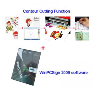 Software profesional WinPCSign 2009 con funciones de corte de contornos.