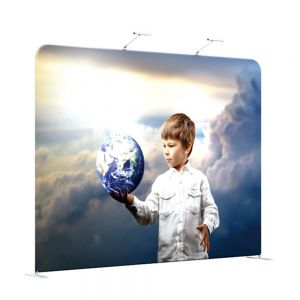 8ft High Quality Portable Tension Fabric Exhibition Stand Backdrop Advertising Wall Banner (Frame Only)