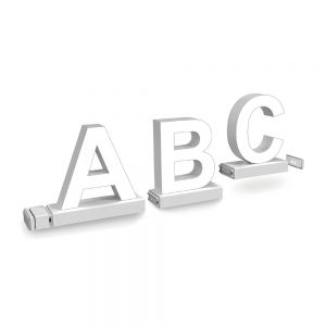 Aqua Assembled Channel letter Track Installation (Magnetic counter) Arial 100MM High
