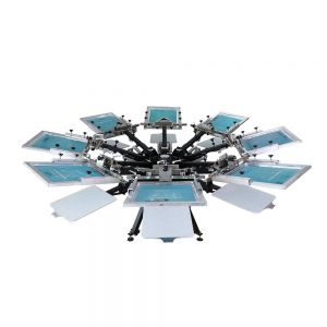 8 Color 8 Station Manual Screen Printing Press, with Micro Registration