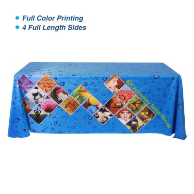 Manteles de sublimación personalizados Impresión a todo color (esquinas redondeadas) Mesa de 6 pies