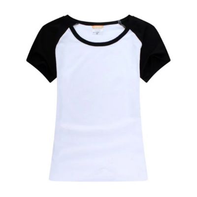 Playera Raglan para Mujer de Algodón Mangas Coloridas 10pcs/pack