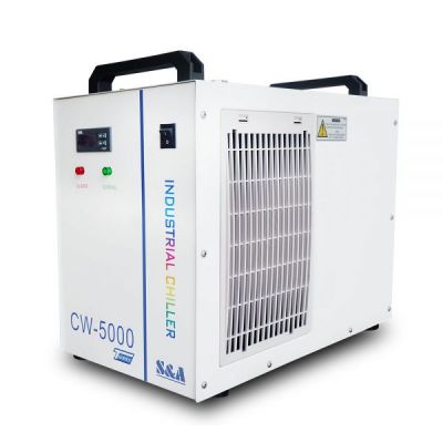 S&A CW-5000TG Industrial Water Chiller (AC220V 50Hz) for a Single 130W or 150W CO2 Glass Laser Tube Cooling, 0.4HP