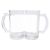 CALCA 24 Pack 16oz Clear Glass Sublimation Blanks Beer Steins Mug with White Patch, Thick Glass Beer Mug Blanks