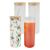 CALCA 25pcs 25oz Sublimation Blanks Frosted Glass Tumbler Skinny Straight Travel Bottle with Bamboo Lid and Plastic Straw Jar Tumbler Cups Mugs