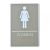 Mujer, señalización para baño con braille, Nuevo material ABS