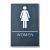 Mujer, señalización para baño con braille, Nuevo material ABS