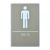 Hombre, señalización para baño con braille, Nuevo material ABS