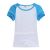 Playera Raglan para Mujer de Algodón Mangas Coloridas 10pcs/pack