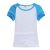 Playera Raglan para Mujer de Algodón Mangas Coloridas 10pcs/pack