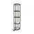 206cm Round Portable Aluminum Spiral Tower Display Case with Shelves, Top Light and Clear Panels
