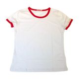 Blank Women´s Combed Cotton T-Shirt with Rim Colorful