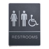 Señalizacion para baños con braile para Hombre / Mujer / Discapacitados ABS Nuevo Material