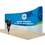 17ft Curved Back Wall Display with Custom Fabric Graphic (Graphic Only/Single Sided)