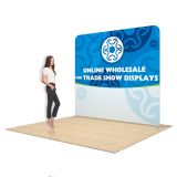 8ft Straight Back Wall Display with Custom Fabric Graphic(Graphic Included/Single Sided)