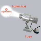 Impermeable al aire libre IP65 10W LED Logo Publicidad rotación Gobo proyector de luz (un solo Color)