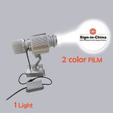 Impermeable Al aire libre IP65 10W LED estático Gobo publicidad Logo proyector de luz (dos colores)
