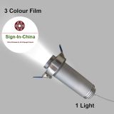 Projector de Luz LED Φ5CM 5W Logo Publicidad (1 Luz + 1 Peliculas de Tres Colores) Luz de Numero de Habitacion
