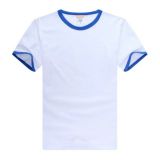 camiseta blanca de manga larga de algodón