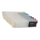 Cartuchos de tinta rellenables Epson Stylus Pro 4880 8 piezas/set, con 4 embudos 