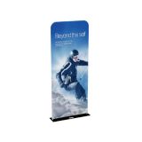 3ft 32mm Aluminum Tube Exhibition Booth Tension Fabric Display (Graphic Included / Double Sided)