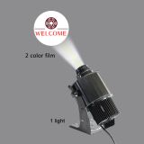 40W Outdoor Black Desktop or Mountable LED Gobo Projector Advertising Logo Light (with Custom 2 Colors Static Glass Gobos)