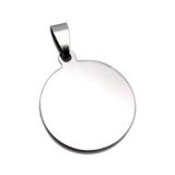 Stainless Steel Pendant Circle Pet Dog ID Tags Round Dog Tag with Inside-hole