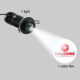 30W Embedded Black  Desktop or Mountable LED Gobo Projector Advertising Logo Light (with Custom 1 Color Static Glass Gobos) Meanwell Driverv