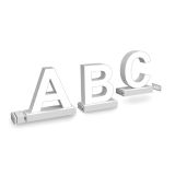 Chrome Yellow Assembled Channel letter Track Installation (Magnetic counter) Arial 75MM High