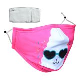 Cartoon Cotton Face Mask with 2 PM 2.5 Activated Carbon Filters