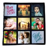 15.75" x 15.75" Sublimation Blank 9 Panel Pillow Covers 10PCS