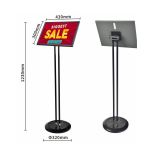 Pedestal ajustable de altura para señales tipo carte A3