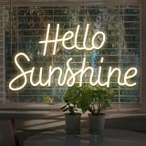 CALCA Hello Sunshine Neon Sign Size-16.9X9.3 inches for Wall Decor