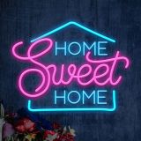 CALCA Home Sweet Home Sign Neon Size-16.9X13 inches for Wall Decor
