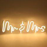 CALCA Warm White Mr&Mrs Neon Sign,Size- 23.5X 7.5inches