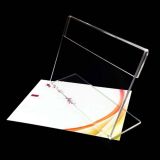 Acrylic Desk Sign Holder Display Stand Menu Holder Desk Label with Black Base A4 A5 A6 2mm Thickness