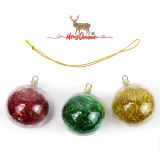 CALCA 100 PCS 3.74" x 2.95"x 1.97" Christmas Ornaments Clear Christmas Glass Balls Decorative Christmas Tree Ornaments Holiday Party