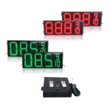 12 Inch Digits - LED Gas sign package - 2 Red & 2 Green 88889 Digital Price Gasoline LED SIGNS - Complete Package w/ RF Remote Control