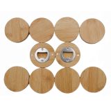 Wooden Bottle Opener Fridge Magnet for Refrigerator,Gift,Engraved Patterns, For Home Kitchens, Bars, Parties 10pcs