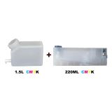 220ml and 1.5L Ink Tank with Single Connector for Solvent Inkjet Printer