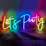 CALCA LED Neon Sign Let´s Party Sign Size- 23X10inches (Colorfull)