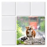 20pcs 4" x 4" Sublimation Blank White Square Ceramic Tile Dye Heat Transfer Thermal Craft Custom