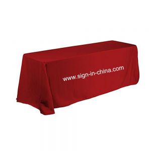 Mantel Para Mesa Rectangular Lados Largos con Logo 6ft(4) (Rojo)