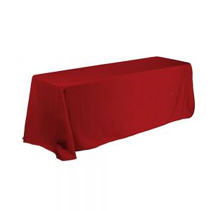 Mantel Para Mesa Lados Largos Esquinas Rectas con Logo en Rojo 6ft(4)